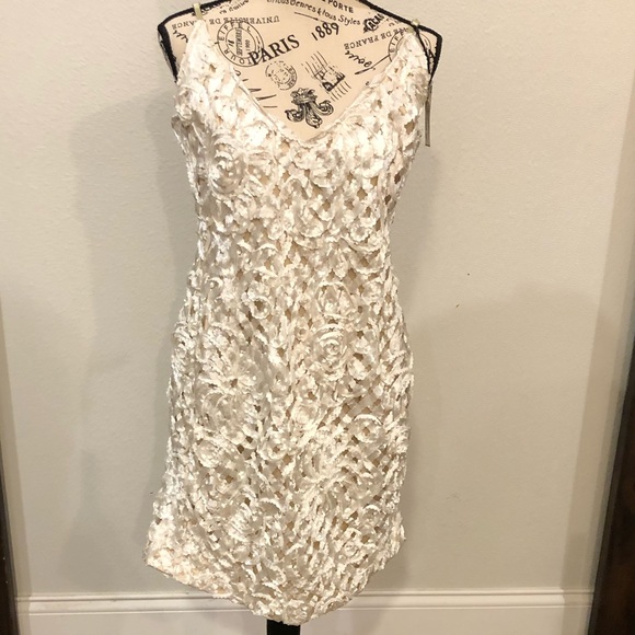 Antenello Serio Designer Ribbon Appliqué Dress - Picture 1 of 7